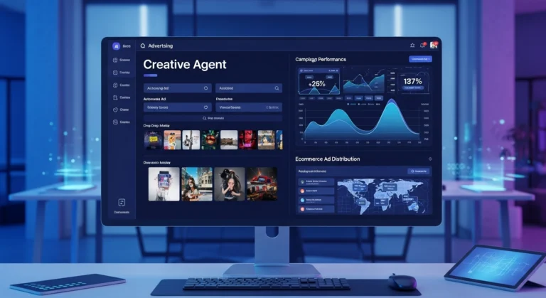 Creative Agent generating AI-powered advertising campaigns and optimizing performance in real time.