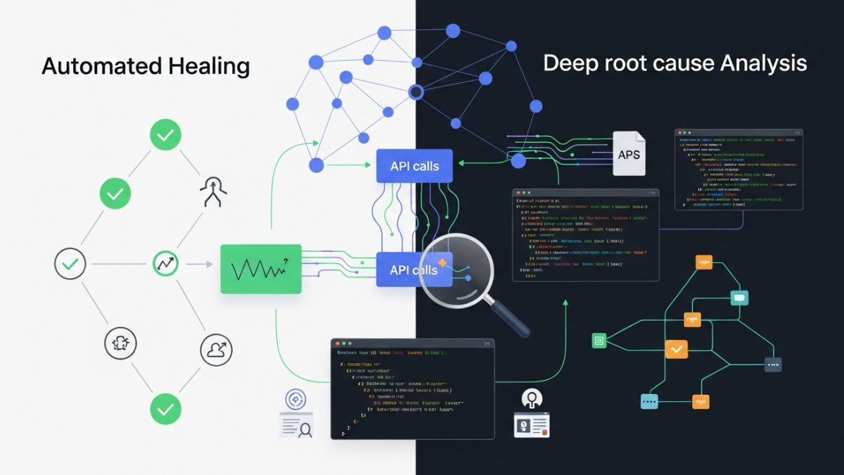 Self-Healing Tests vs Root-Cause Intelligence: What Actually Improves Test Reliability